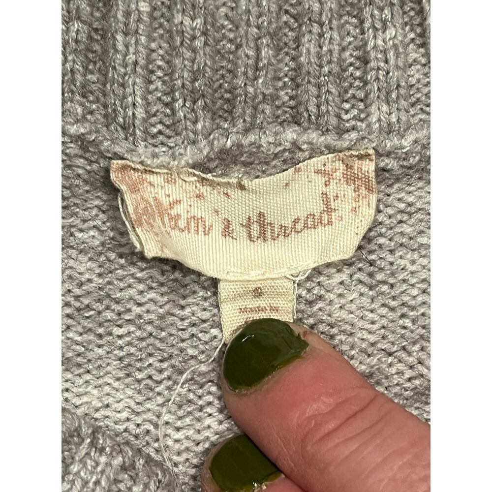 Anthropologie Gray and Cream Colorblock Sweater - Picture 6 of 6